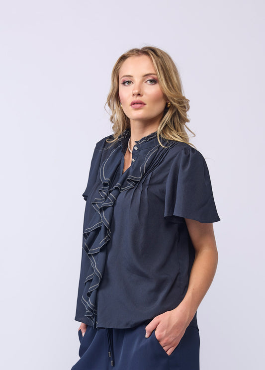 Drama The Label Cassie Blouse Ink