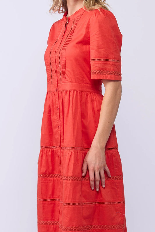 Drama The Label Gabby Dress Tomato
