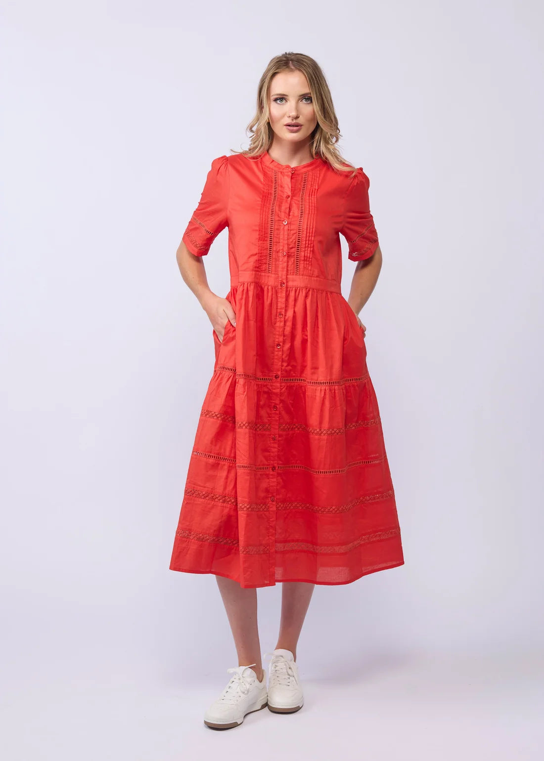 Drama The Label Gabby Dress Tomato