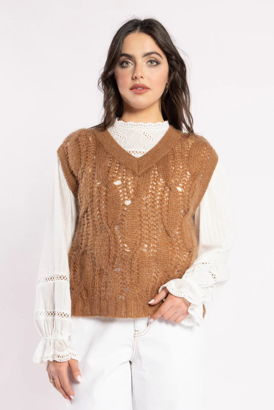 Drama The Label Fliss Vest - Chestnut