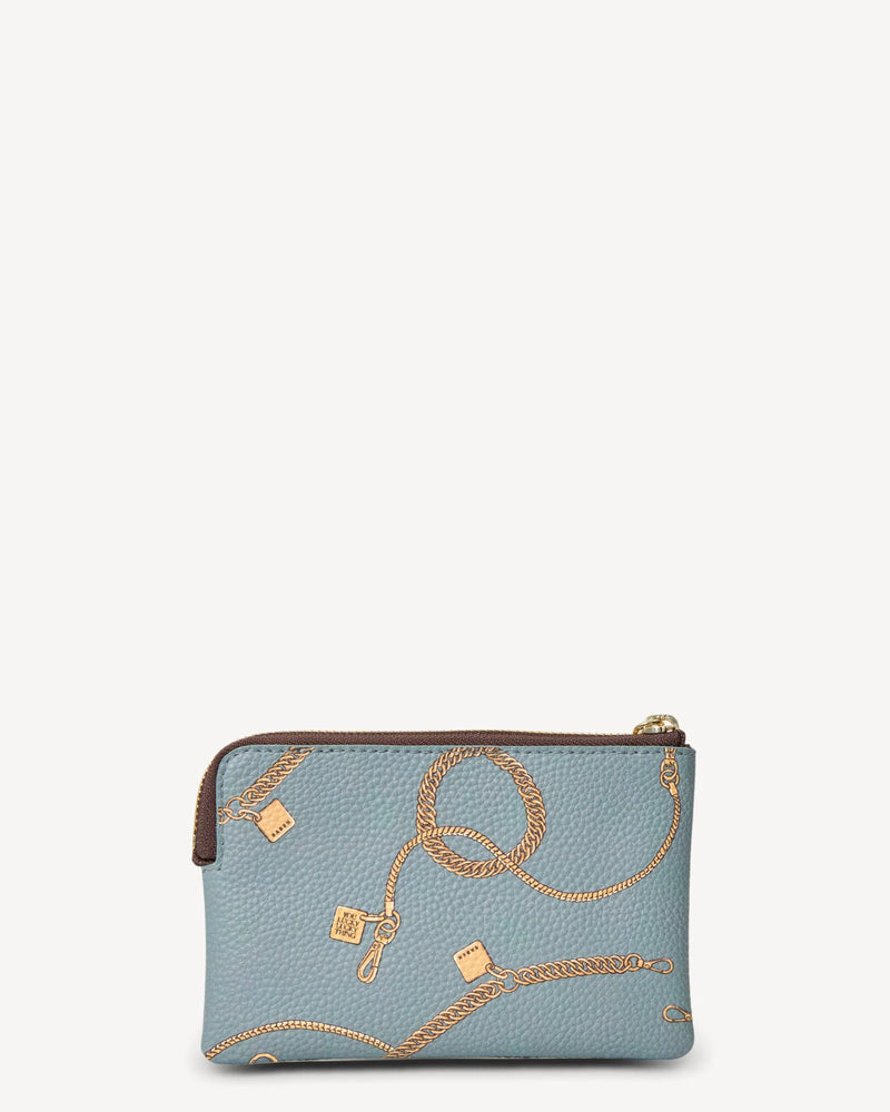 Saben Poppy Pouch - Duck Egg Chain Print