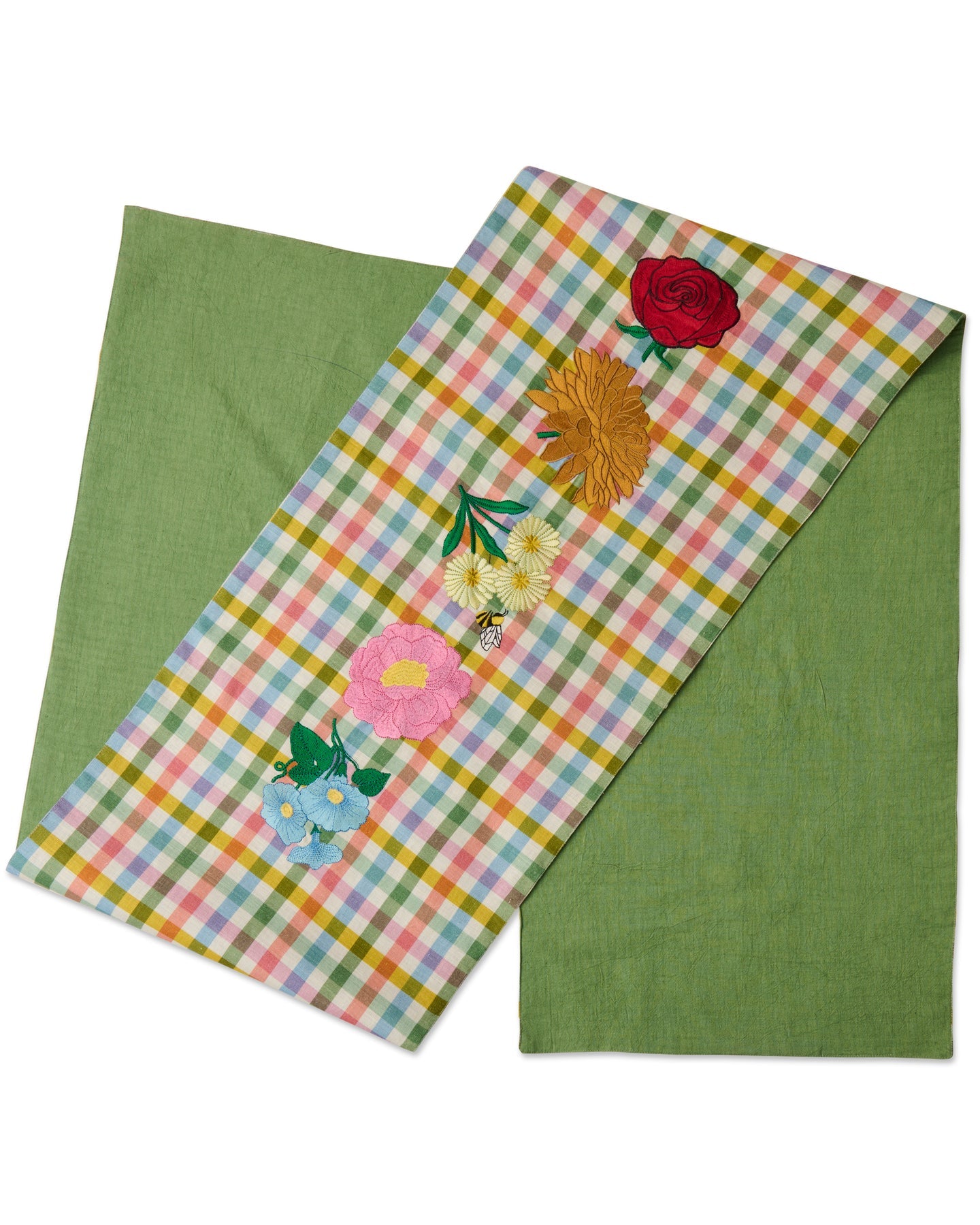 Kip & Co Sweet Flowers Tartan Table Runner