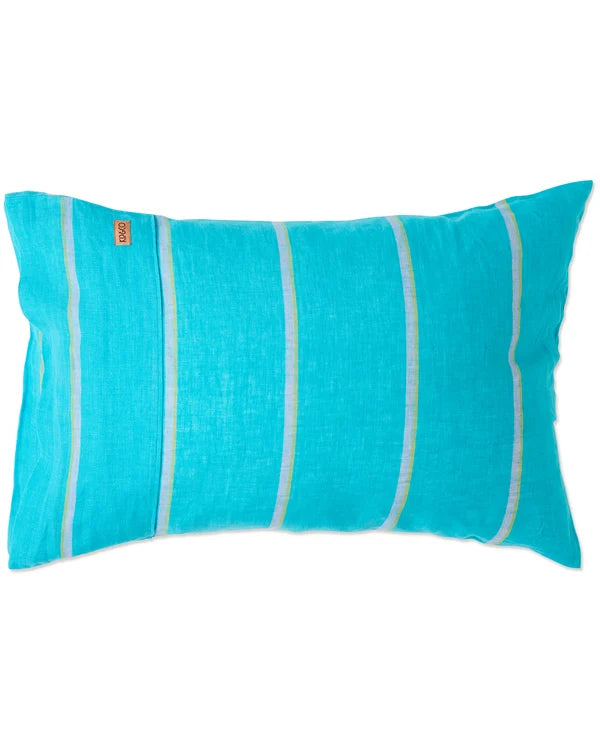 Kip & Co Aegean Stripe Linen Pillowcases Set 2
