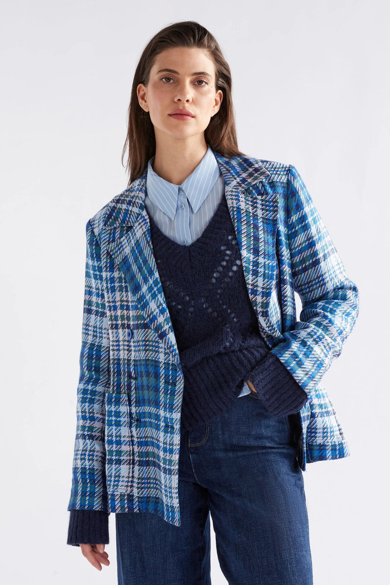 Elk Ranie Jacket Blue Multi Check