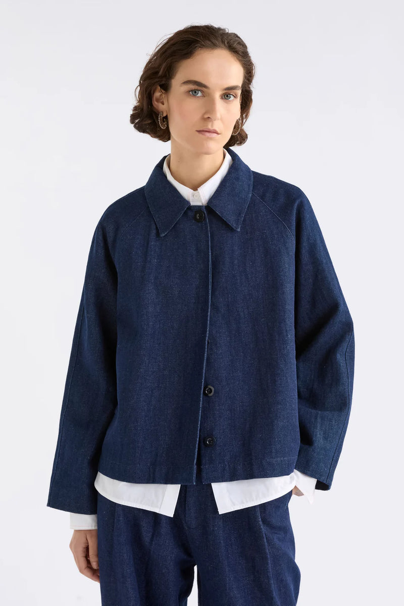 Elk Decla Denim Jacket - Dark Blue Wash