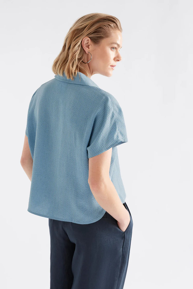 Elk Light Wash Stolt Seersucker Shirt