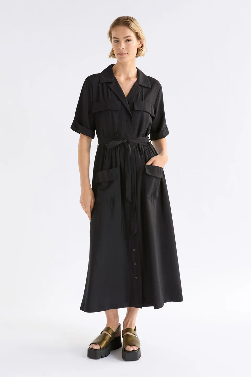 Elk Eine Shirt Dress - Black