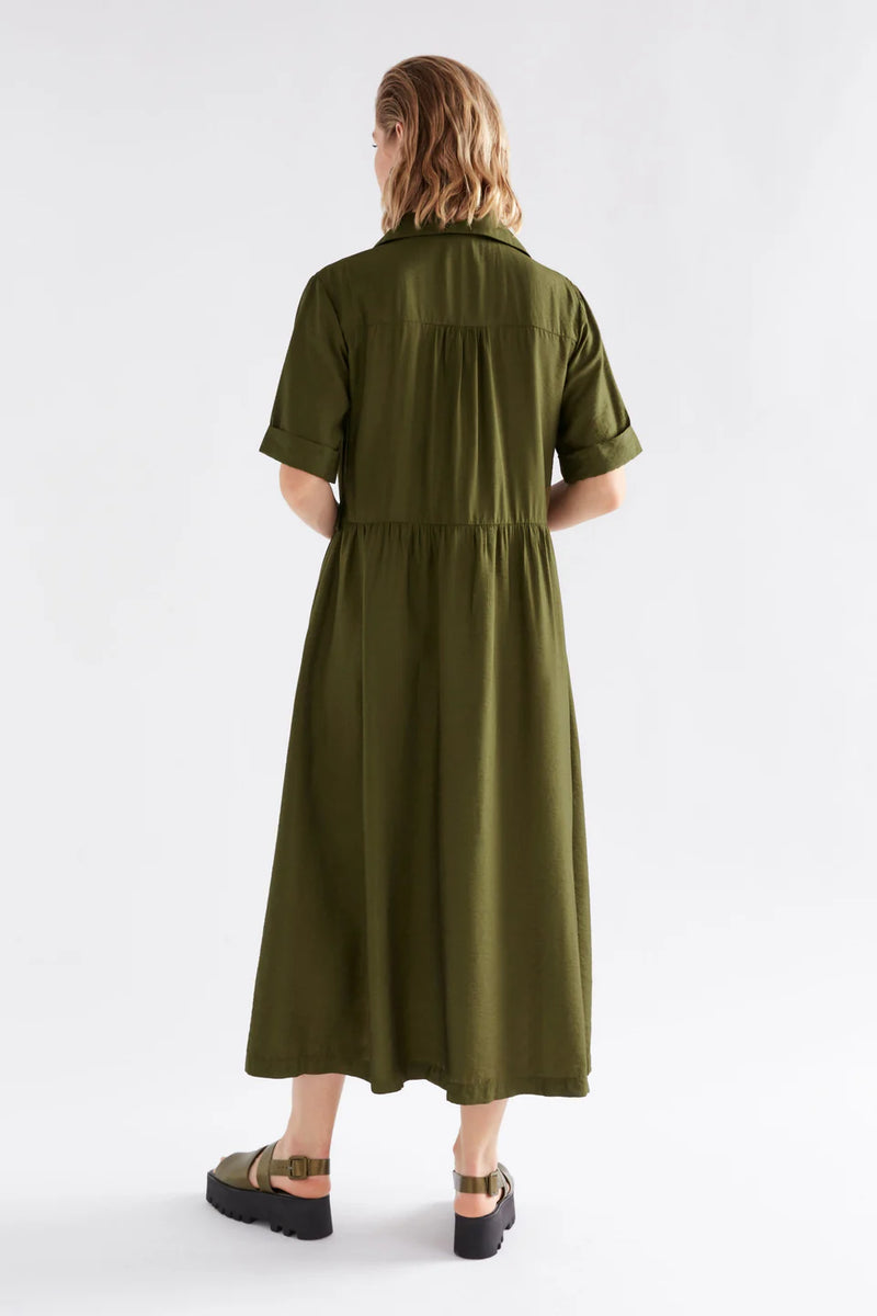 Elk Eine Shirt Dress - Olive