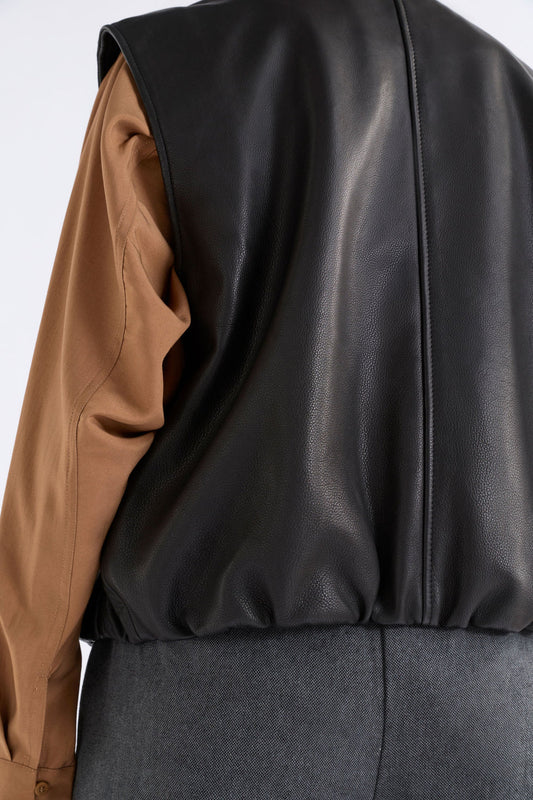 Elk Striind Vest Black Leather