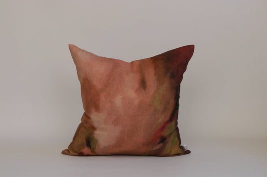 River & Isle Blush & Pistachio Linen Cushion w Feather Inner