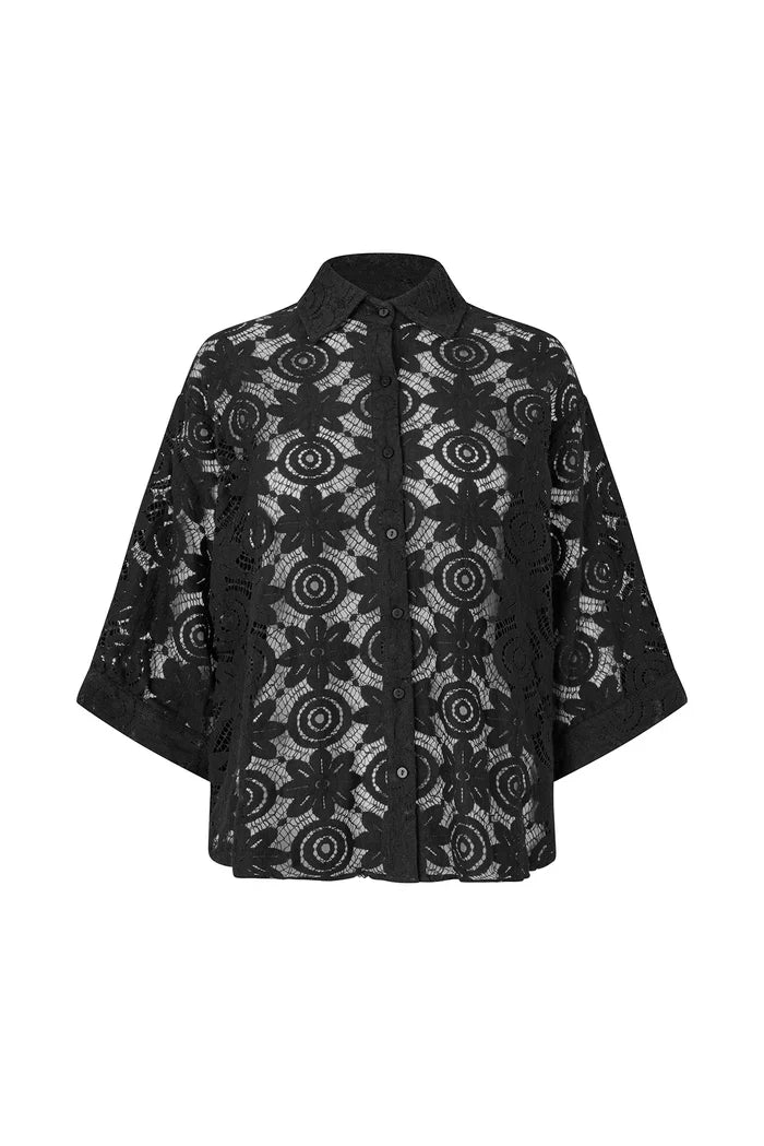 Lollys Laundry Brown Shirt - Black
