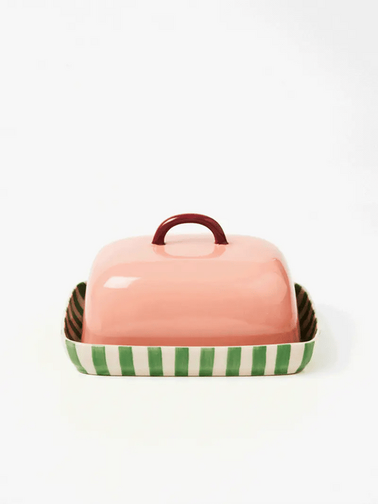 Jones & Co Bloomie Pink Butter Dish