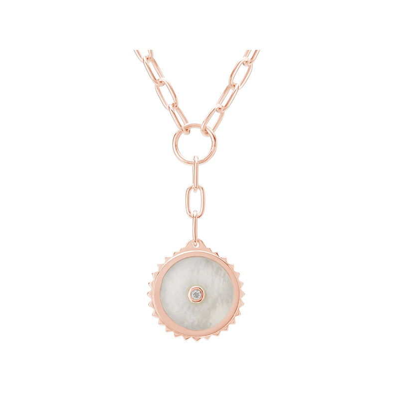 Murkani Halcyon Shield Drop Necklace 18kt Gold Plate