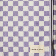 House of Nunu Bath Towel - Lilac Check