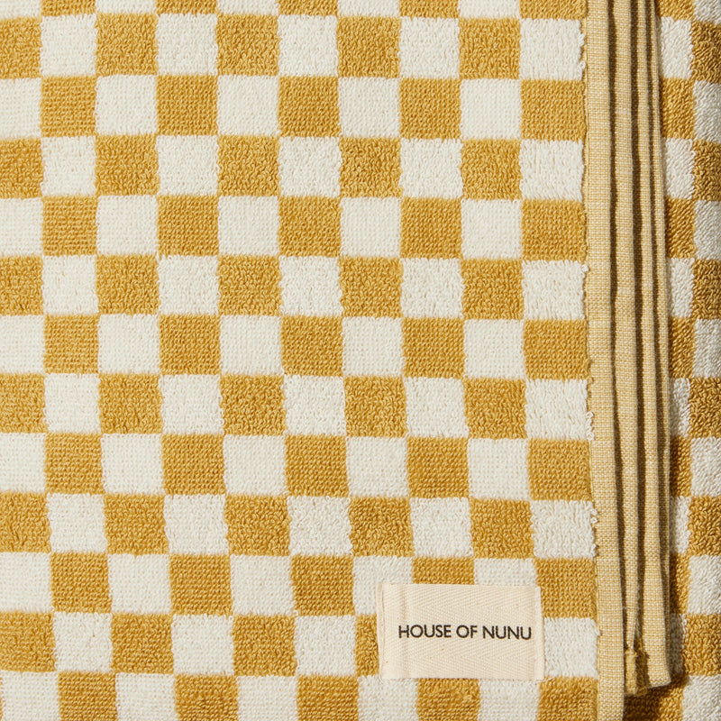 House of Nunu Bath Towel - Yellow Check