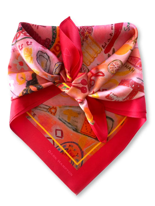 Dark Hampton Silk Scarf Jackie Green The Scarlett