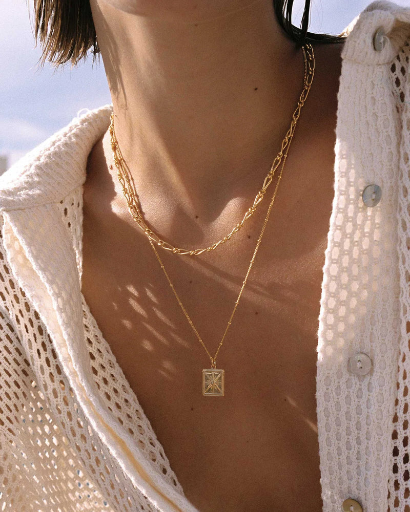 Kirstin Ash True North Coin Necklace 18k Gold