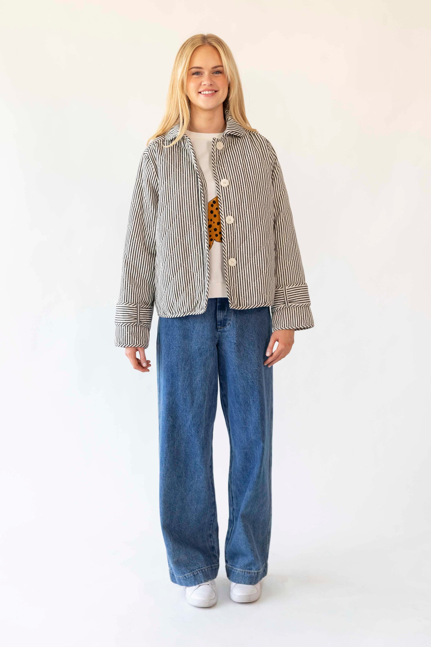 Lollys Laundry Viola Jacket -Stripe Black