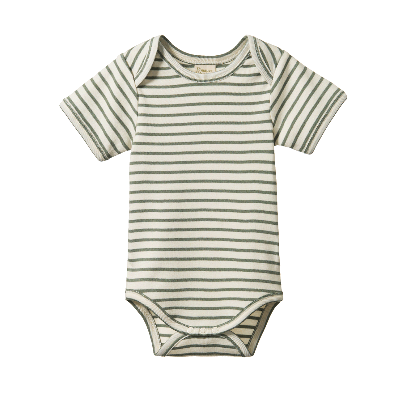 Nature Baby Short Sleeve Body Suit - Nettle Stripe