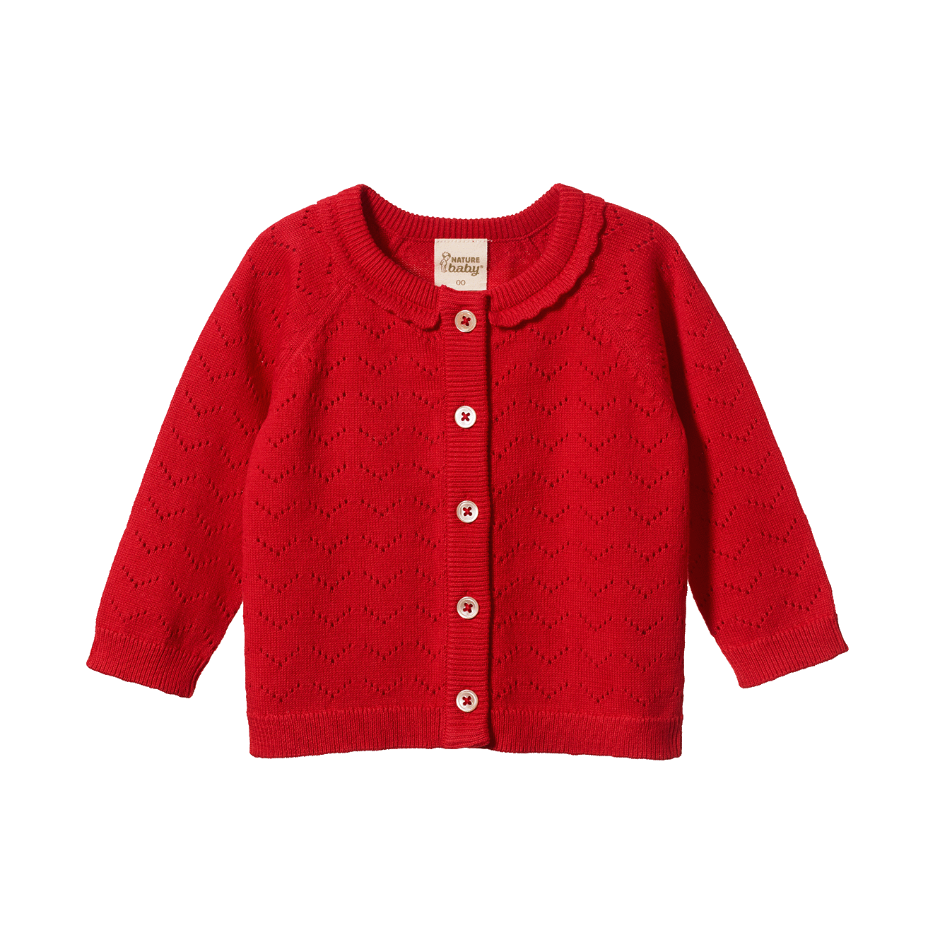 Nature Baby Piper Cardigan - Raspberry Red