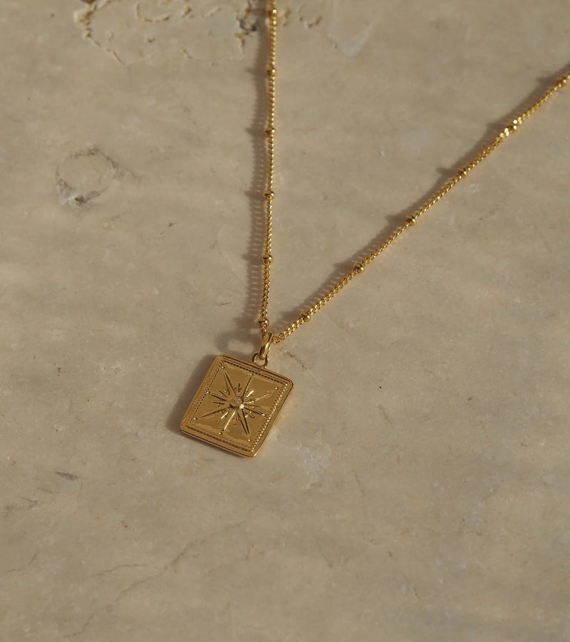 Kirstin Ash True North Coin Necklace 18k Gold