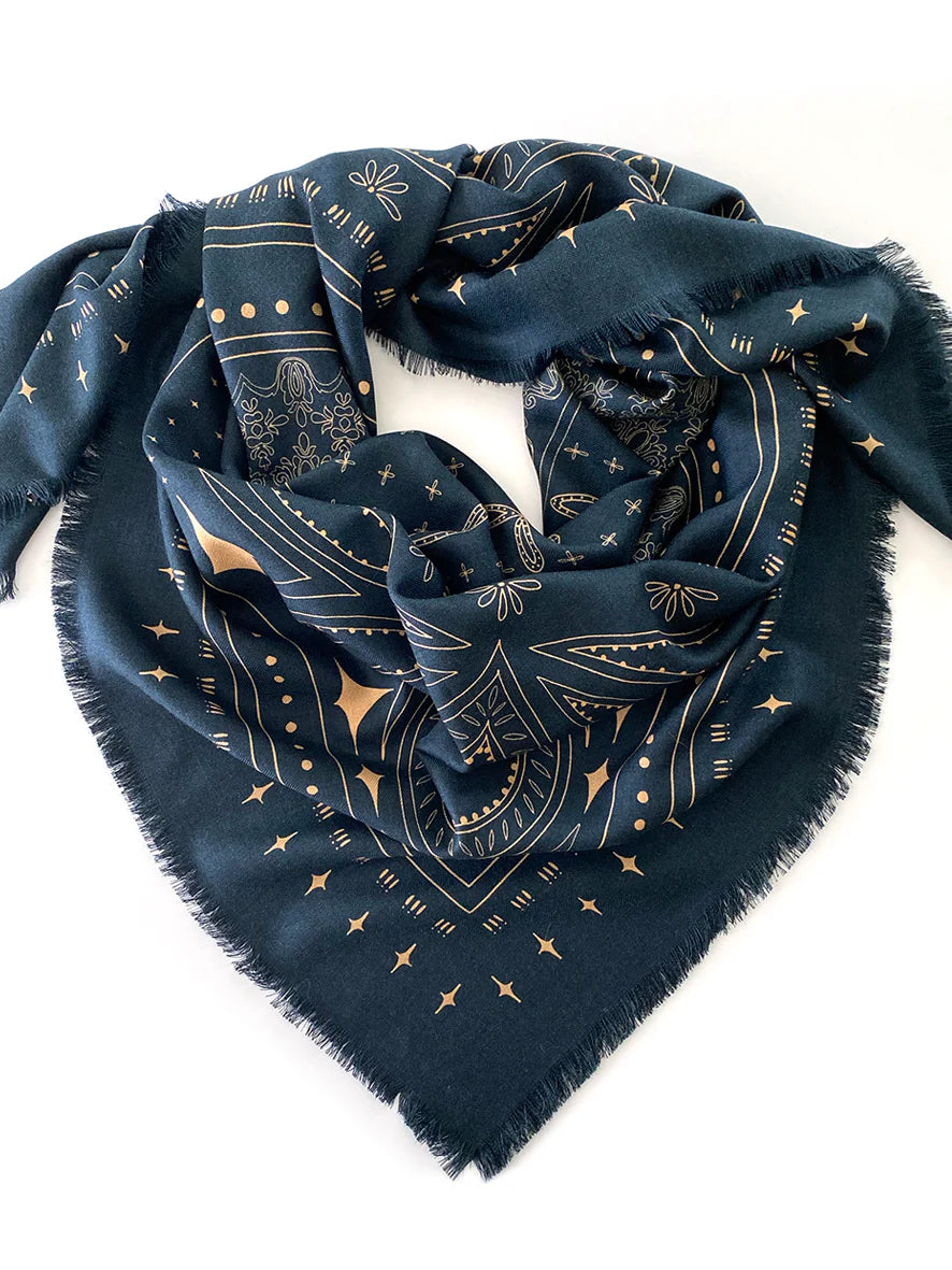 Dark Hampton The Quin Wool Silk Scarf