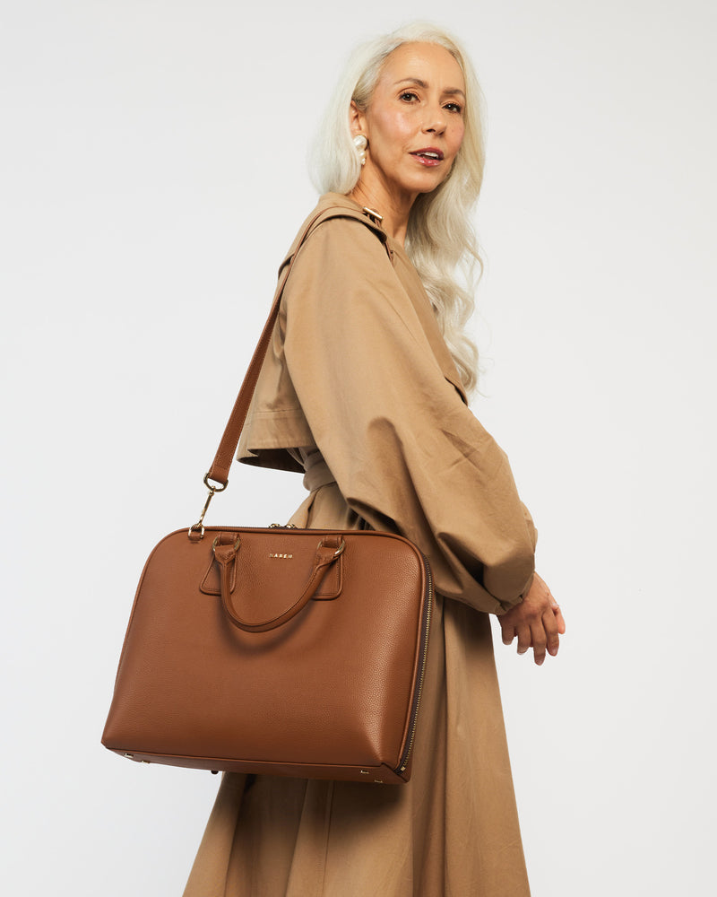 Saben Parker Briefcase - Tan