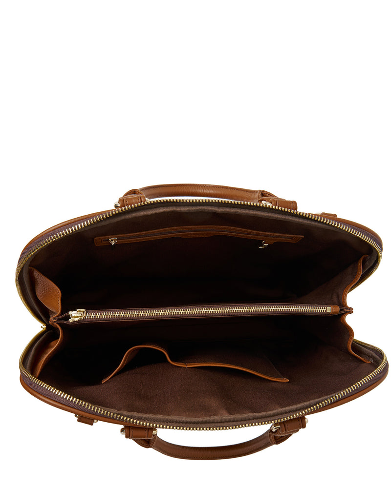 Saben Parker Briefcase - Tan