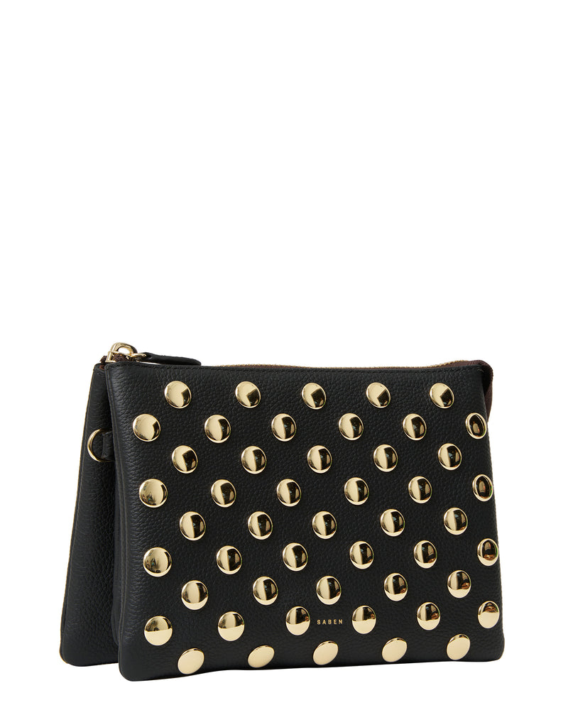 Saben Tilly's Big Sis Crossbody - Black + Gold Stud