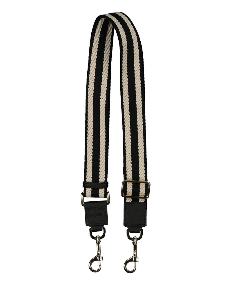 Saben Feature Strap Webbing - Black + White + Desert Rose