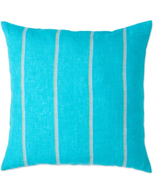 Kip & Co Aegean Stripe Linen European Pillow Set 2