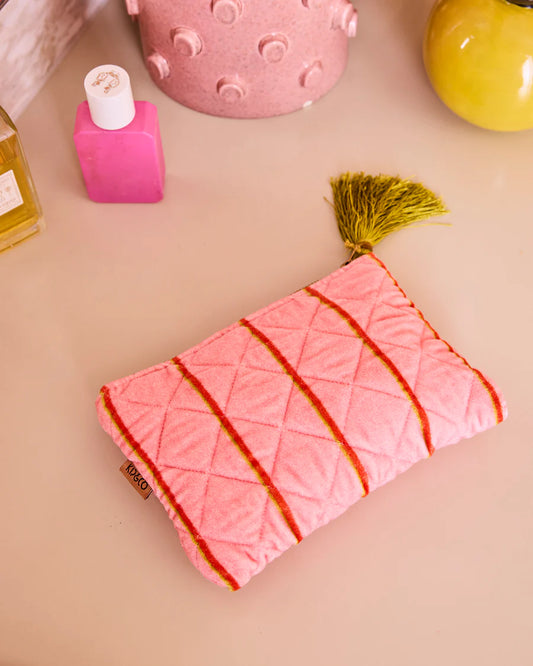 Kip & Co Wategoes Soiree Stripe Velvet Cosmetics Purse