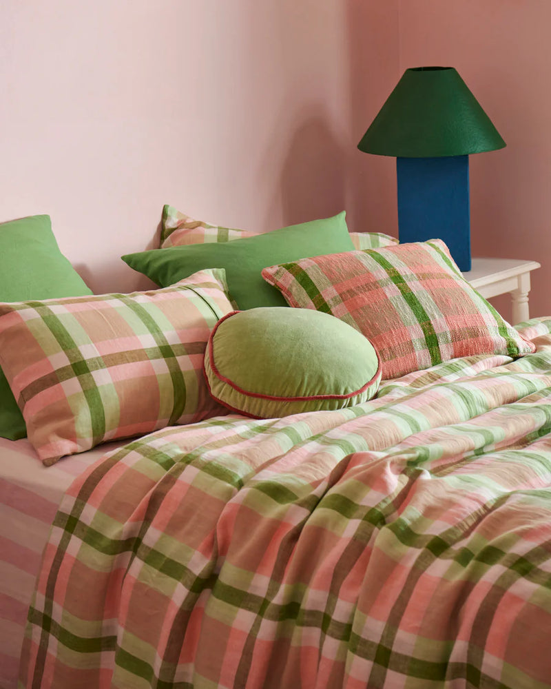 Kip & Co Minted Velvet Pea Cushion
