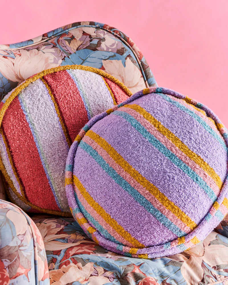Kip & Co Mirage Stripe Boucle Pea Cushion
