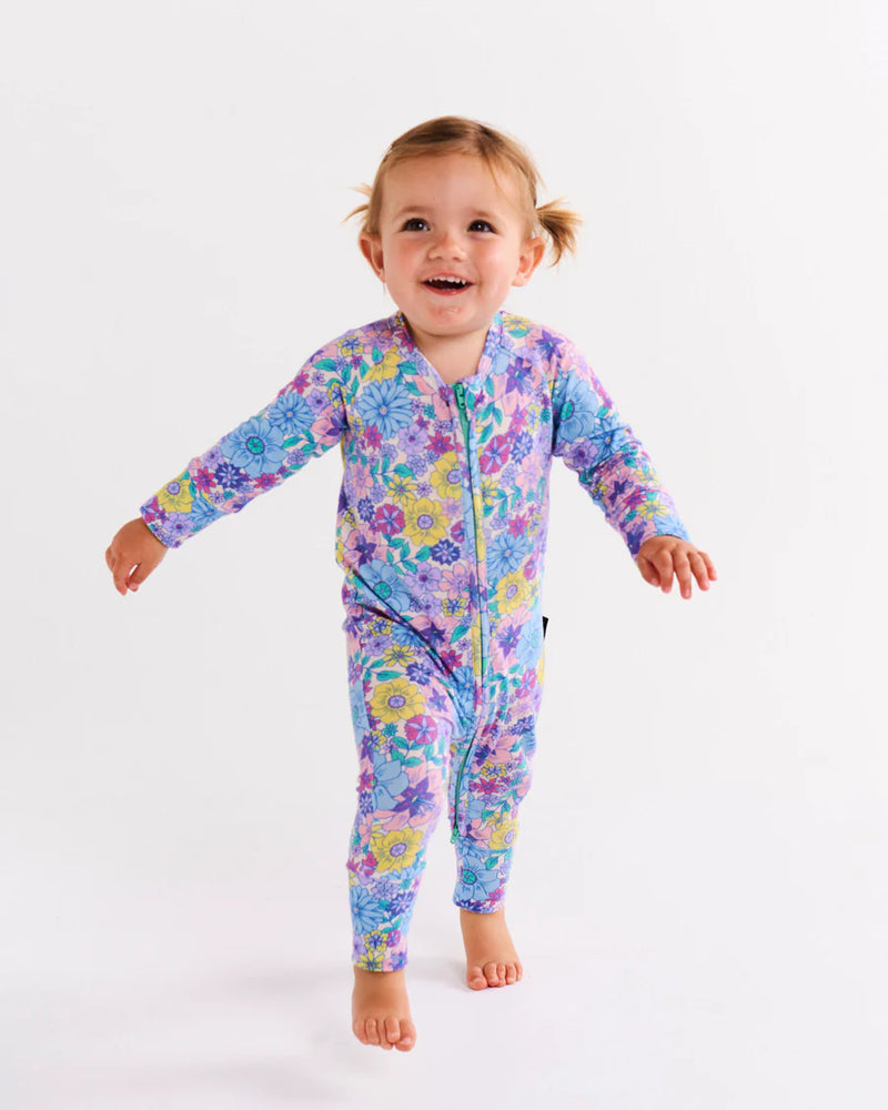 Kip & Co Bunch of Fun Organic Long Sleeve Zip Romper