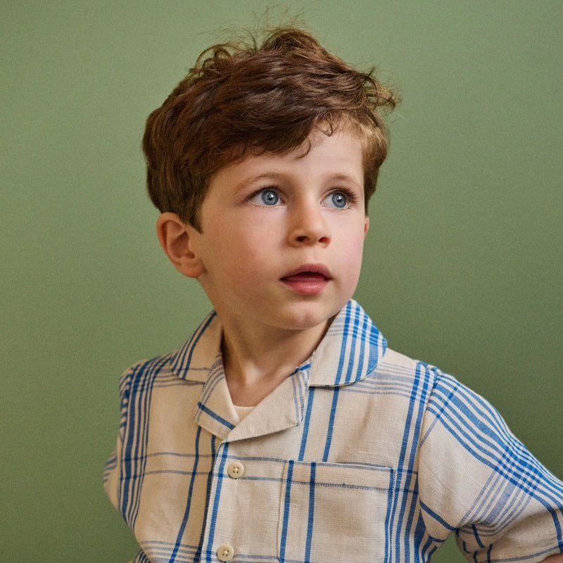 Nature Baby Gutherie Linen Shirt -Clyde Check