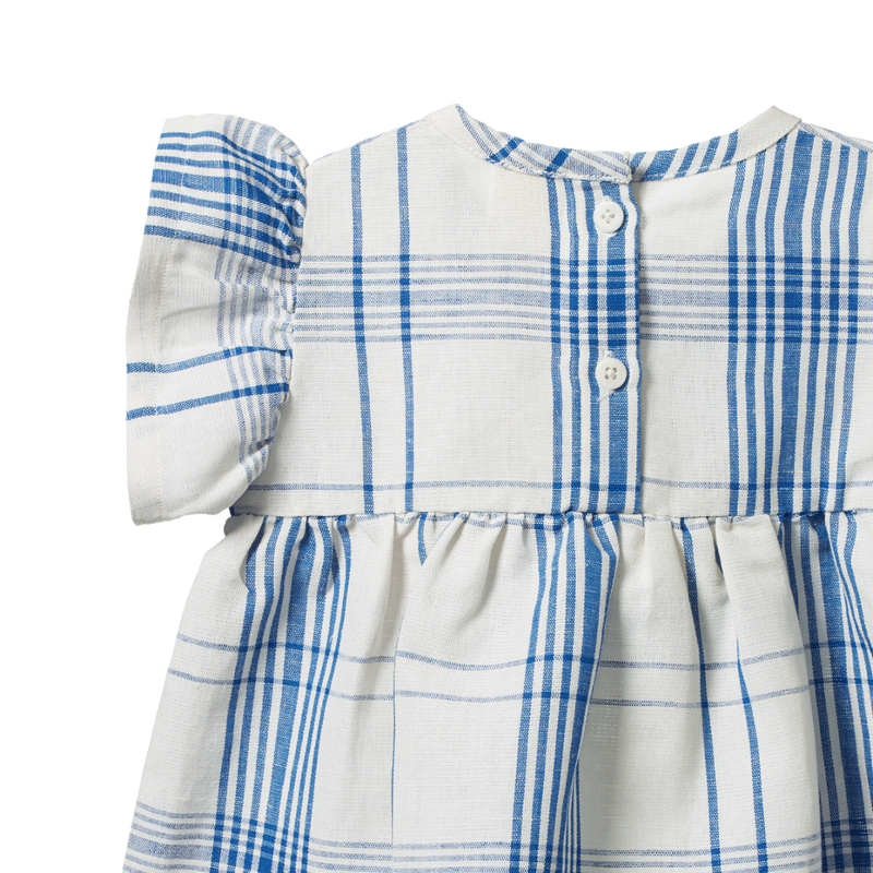 Nature Baby Bonnie Linen Dress - Clyde Check