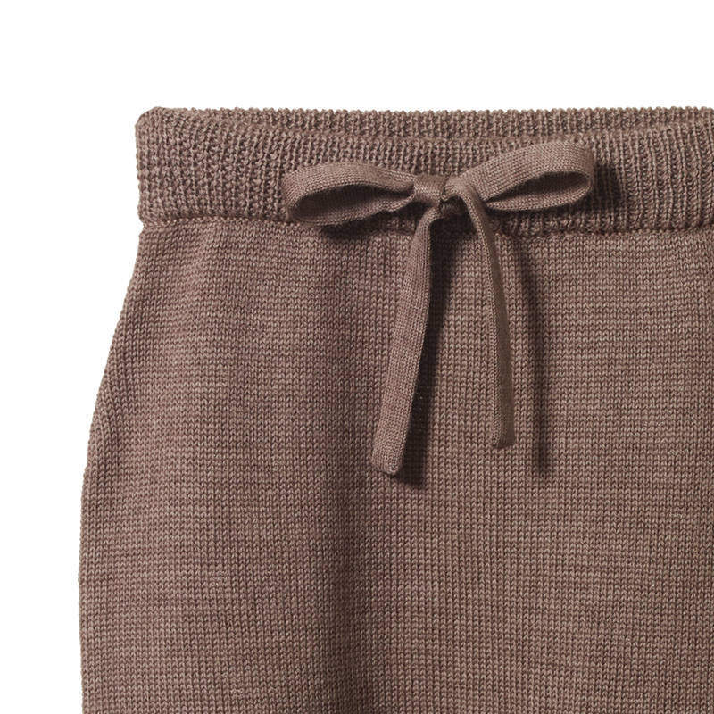 Nature Baby Merino Knit Footed Rompers - Cub Marl