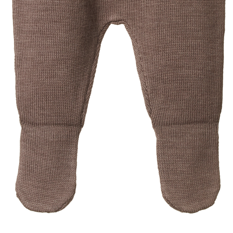 Nature Baby Merino Knit Footed Rompers - Cub Marl