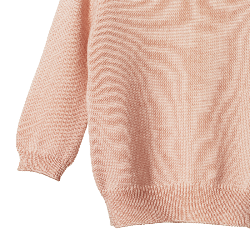 Nature Baby Merino Knit Pullover - Rose Dust