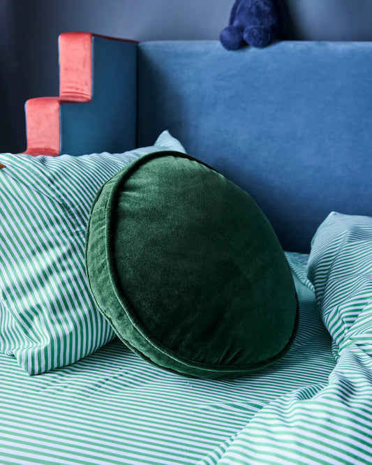 Kip & Co Tarragon Stripe Organic Cotton Fitted Sheet King