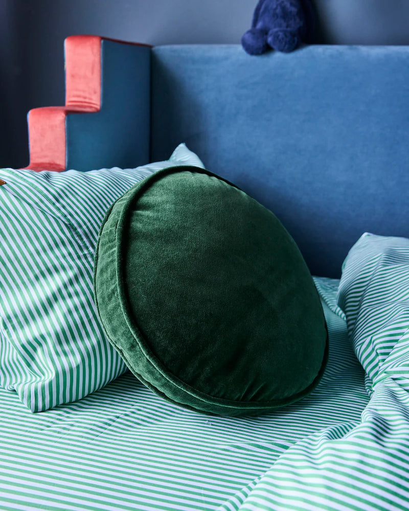 Kip & Co Tarragon Stripe Organic Cotton Fitted Sheet King