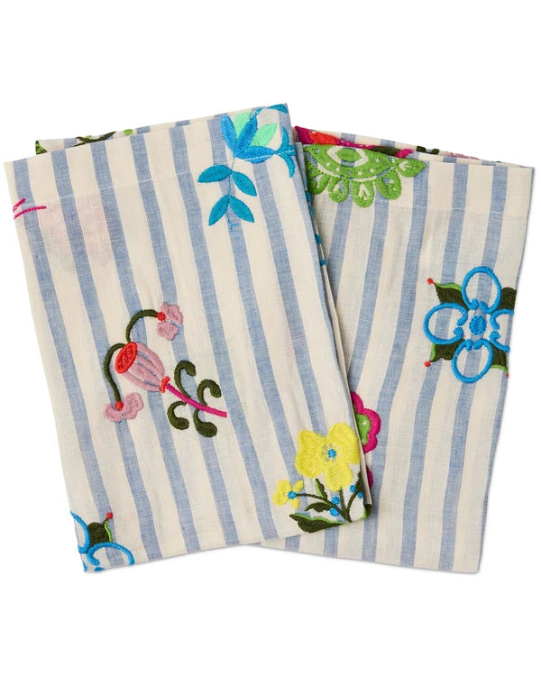 Kip & Co Anna Spiro Malabar Embroidered Napkin