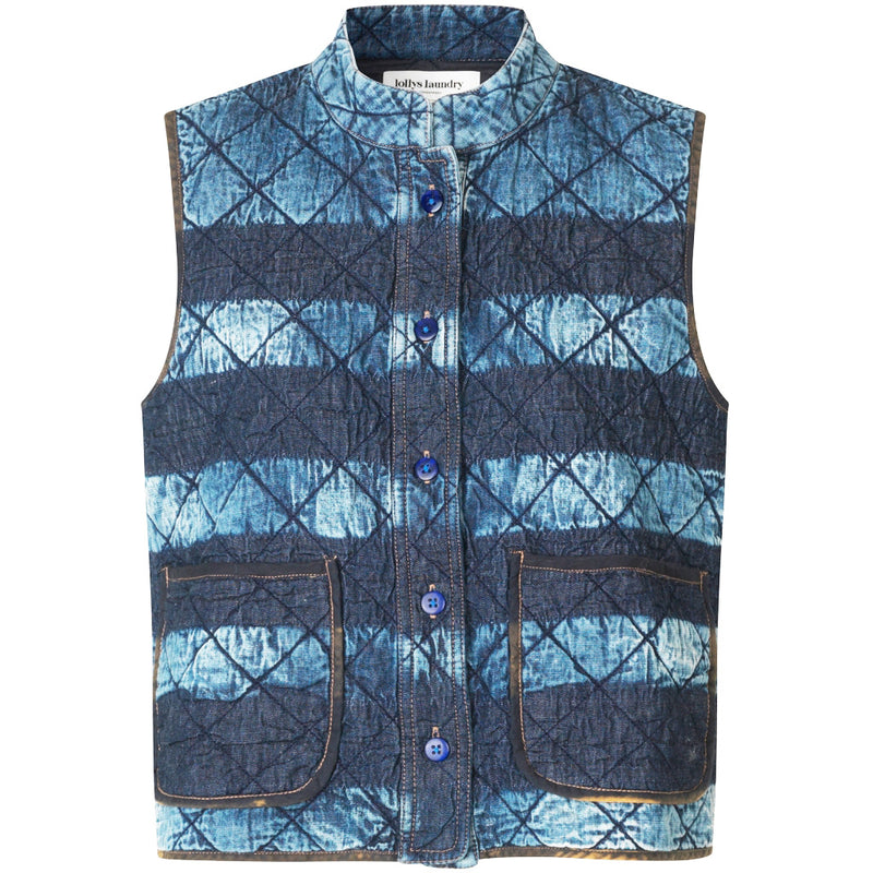 Lollys Laundry Cairo Quilted Vest - Blue