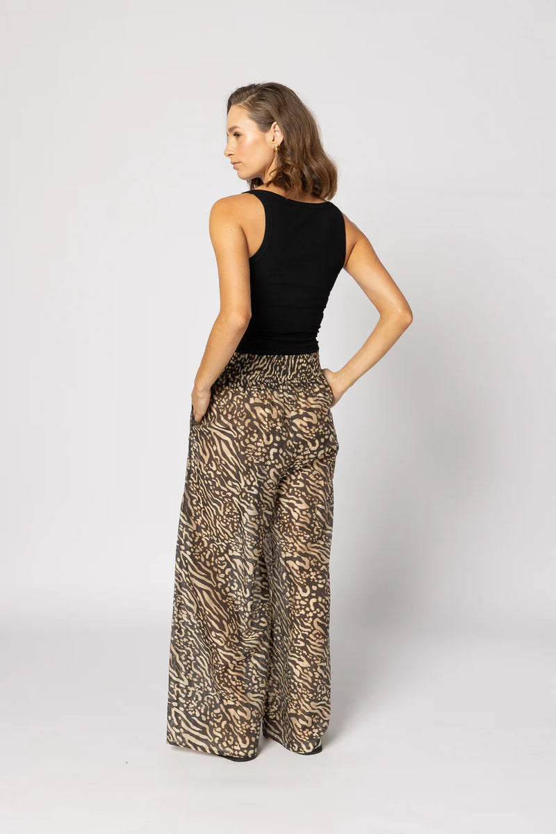 Drama The Label Pilazzo Pant - Zebra Print