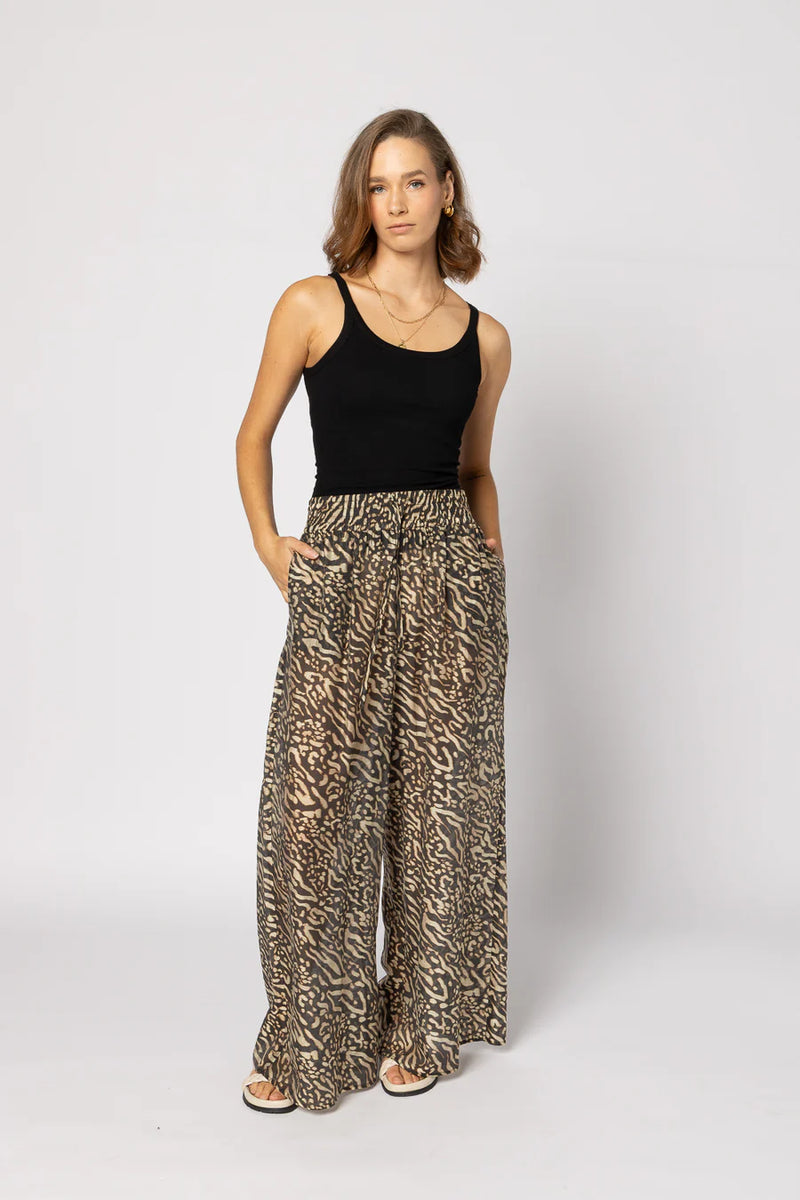 Drama The Label Pilazzo Pant - Zebra Print