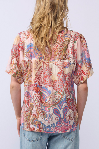 Drama The Label Dalila Top Pink Paisley