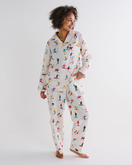Kip & Co Snow Bunnies Flannelette Long Sleeve Pyjama Set