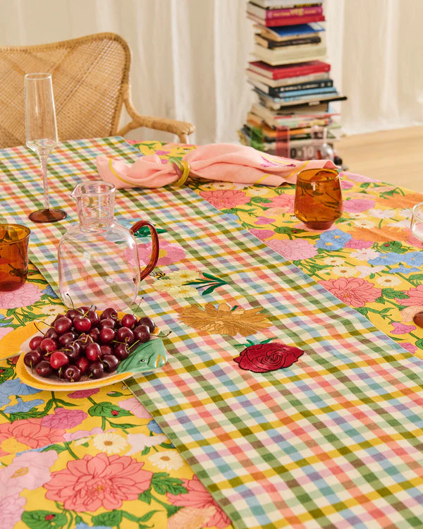 Kip & Co Sweet Flowers Tartan Table Runner