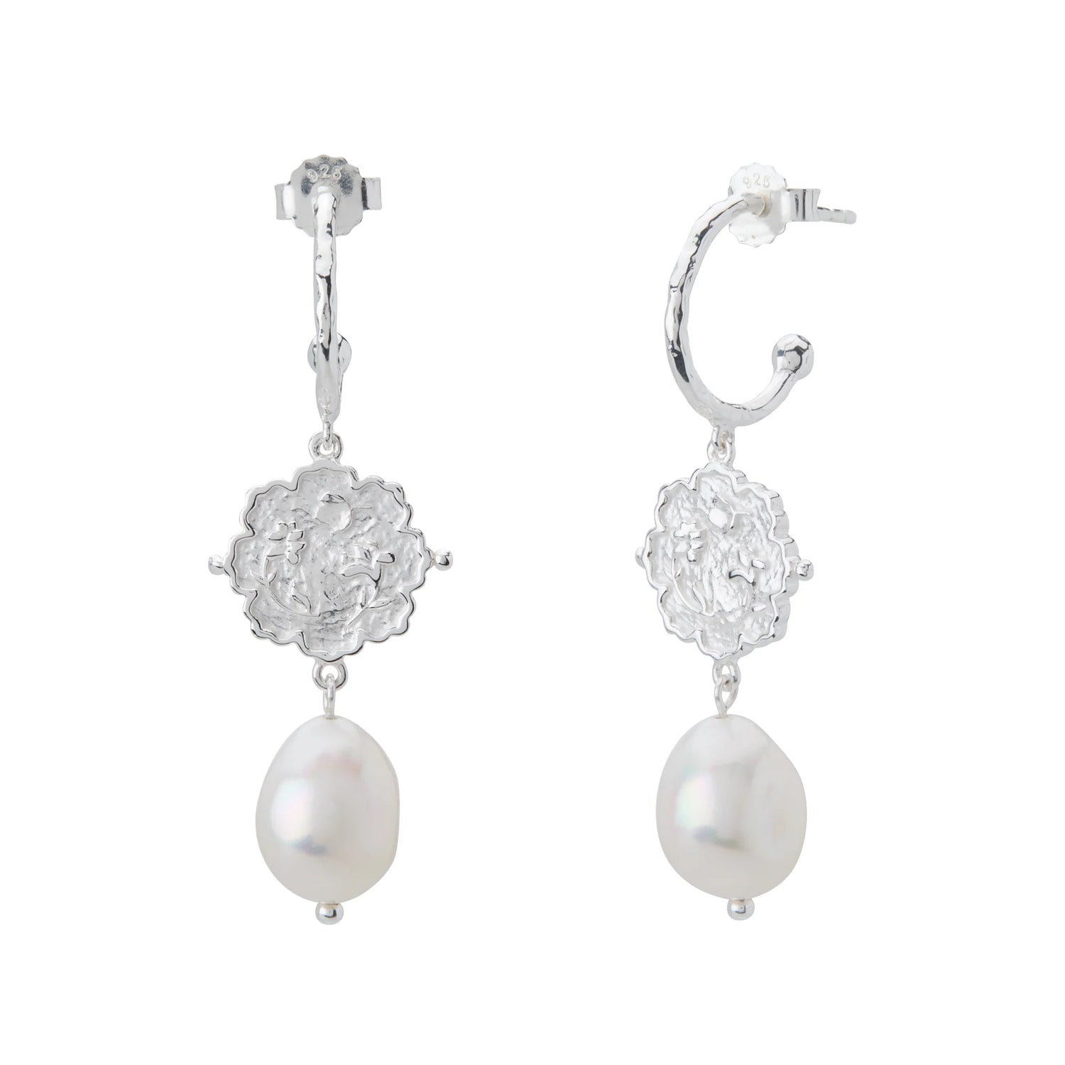 Murkani Loved Always Pearl Earrings in Sterling Silver